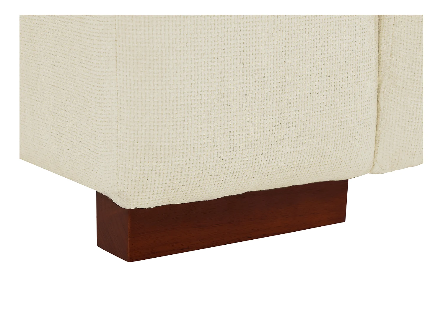 Elektrische relaxbank met rechtse hoek in beige stof MOLPICA