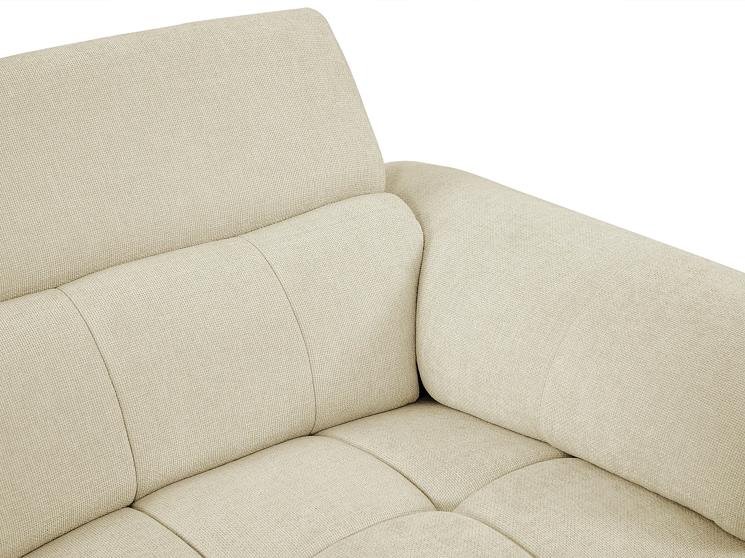 Sofá rinconera izquierdo relax eléctrico de tela beige MOLPICA