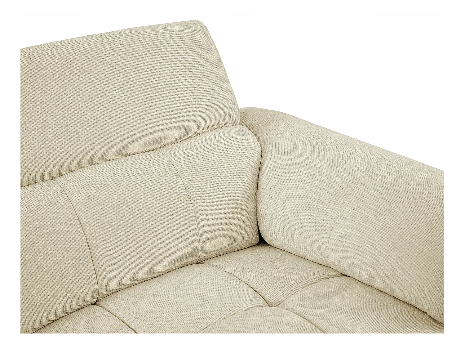 Canapé d'angle gauche relax électrique en tissu beige MOLPICA