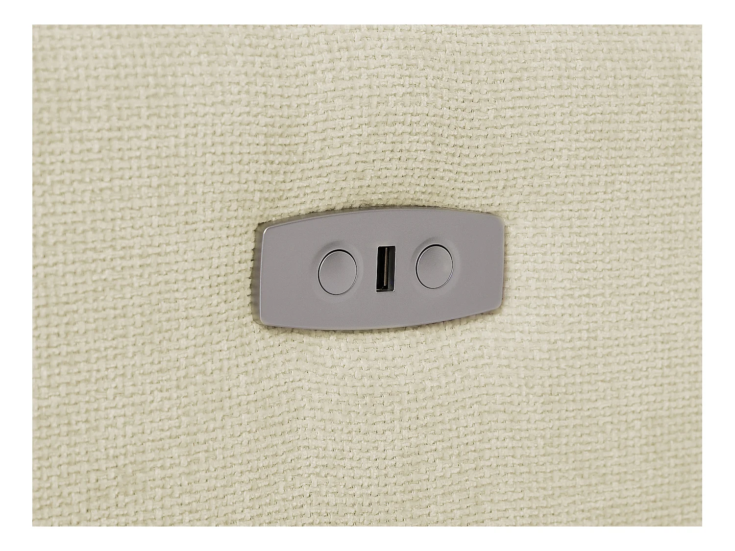 Canapé d'angle gauche relax électrique en tissu beige MOLPICA