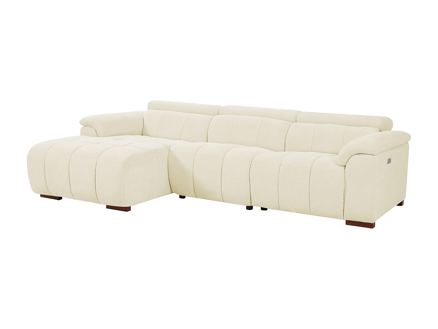 Eckrelaxsofa elektrisch - Ecke links - Stoff - Beige - MOLPICA günstig online kaufen