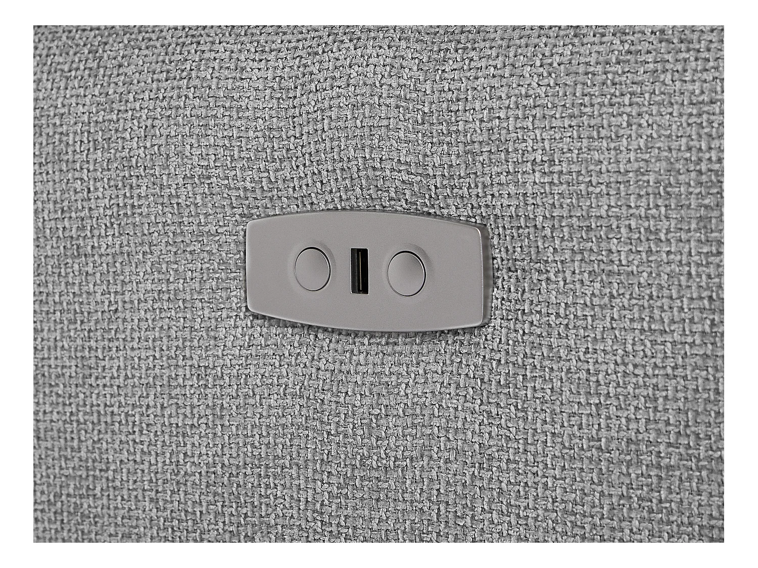 Canapé d'angle droit relax électrique en tissu gris clair MOLPICA