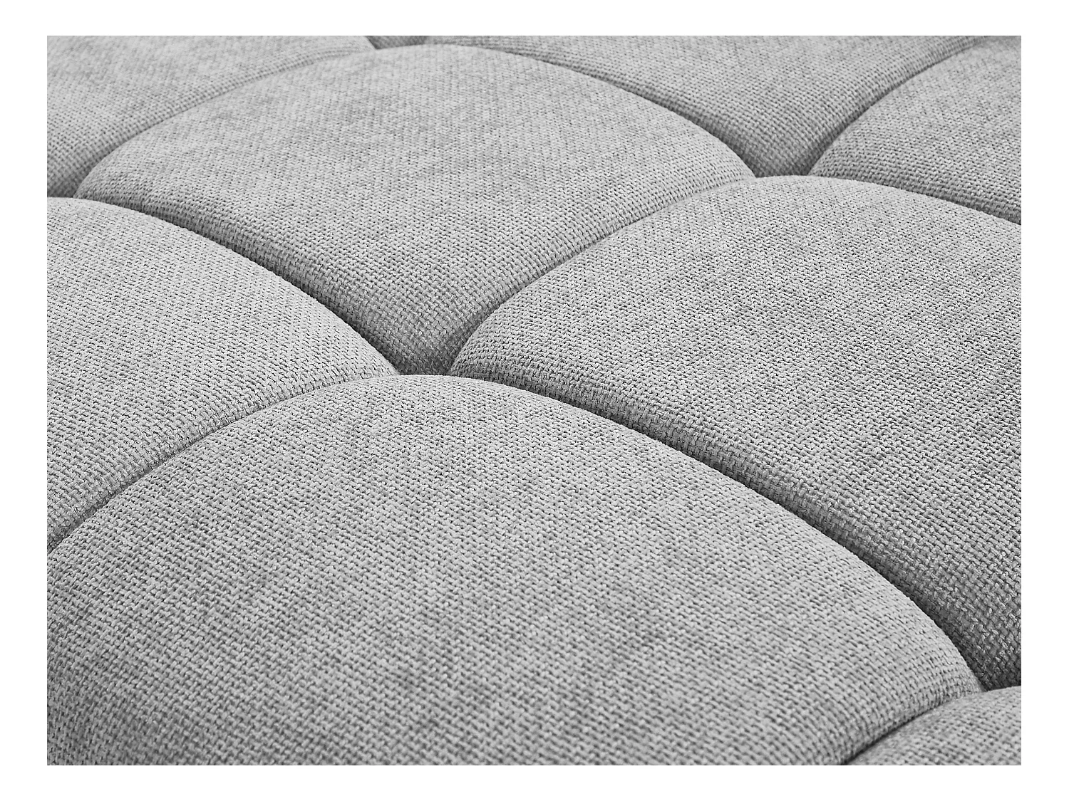 Canapé d'angle droit relax électrique en tissu gris clair MOLPICA