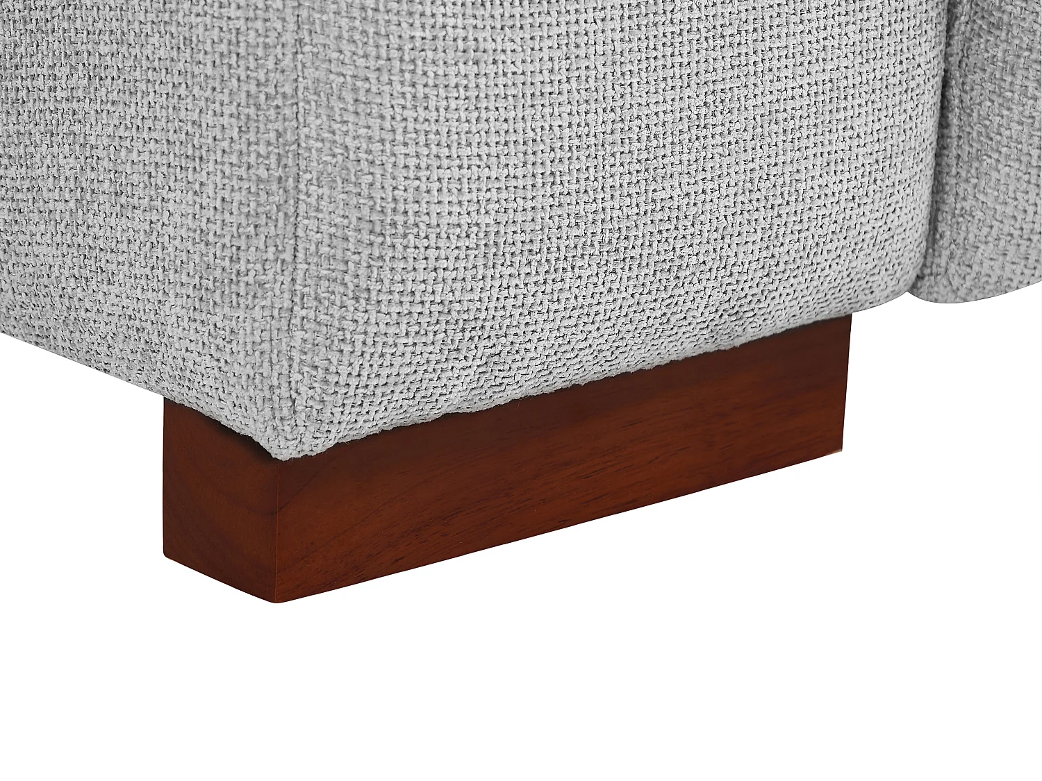 Canapé d'angle droit relax électrique en tissu gris clair MOLPICA