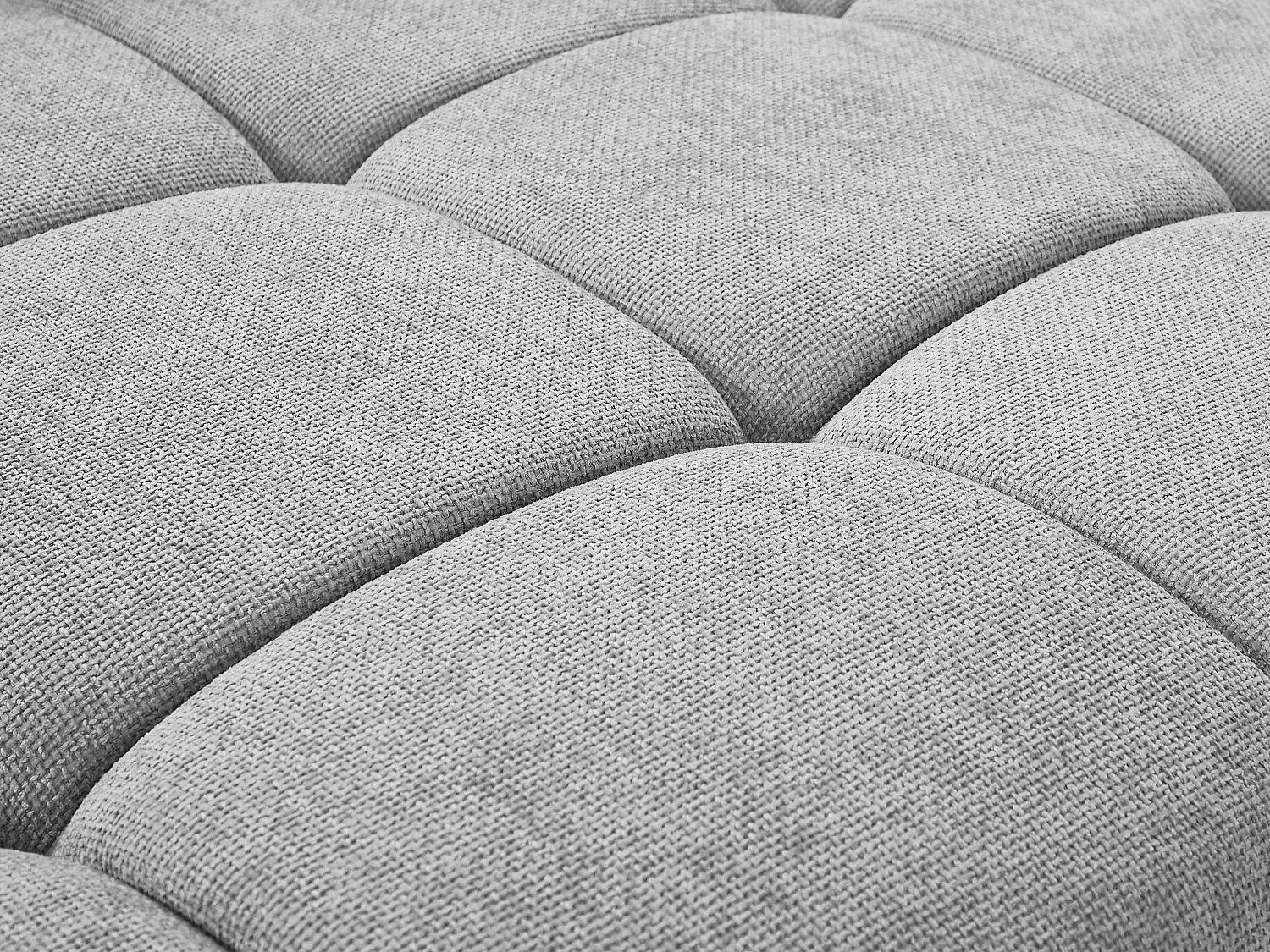 Elektrische relaxbank met linkse hoek in lichtgrijze stof MOLPICA