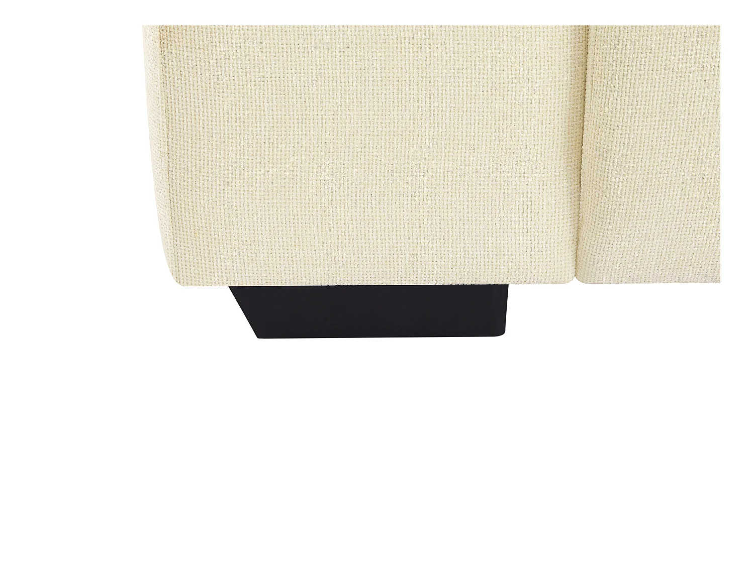 Kanapa narożna prawostronna z beżową teksturowaną tapicerką - LOPONZA