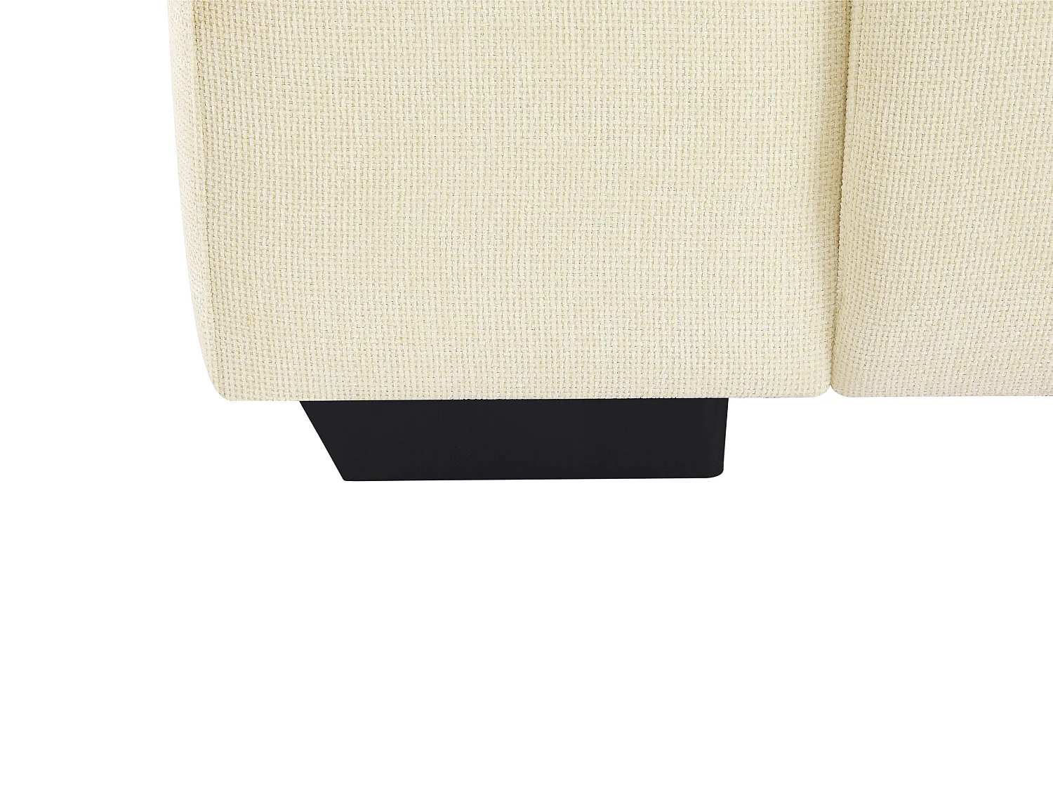 Högervänd vinkelformad soffa i beige texturerat tyg LOPONZA