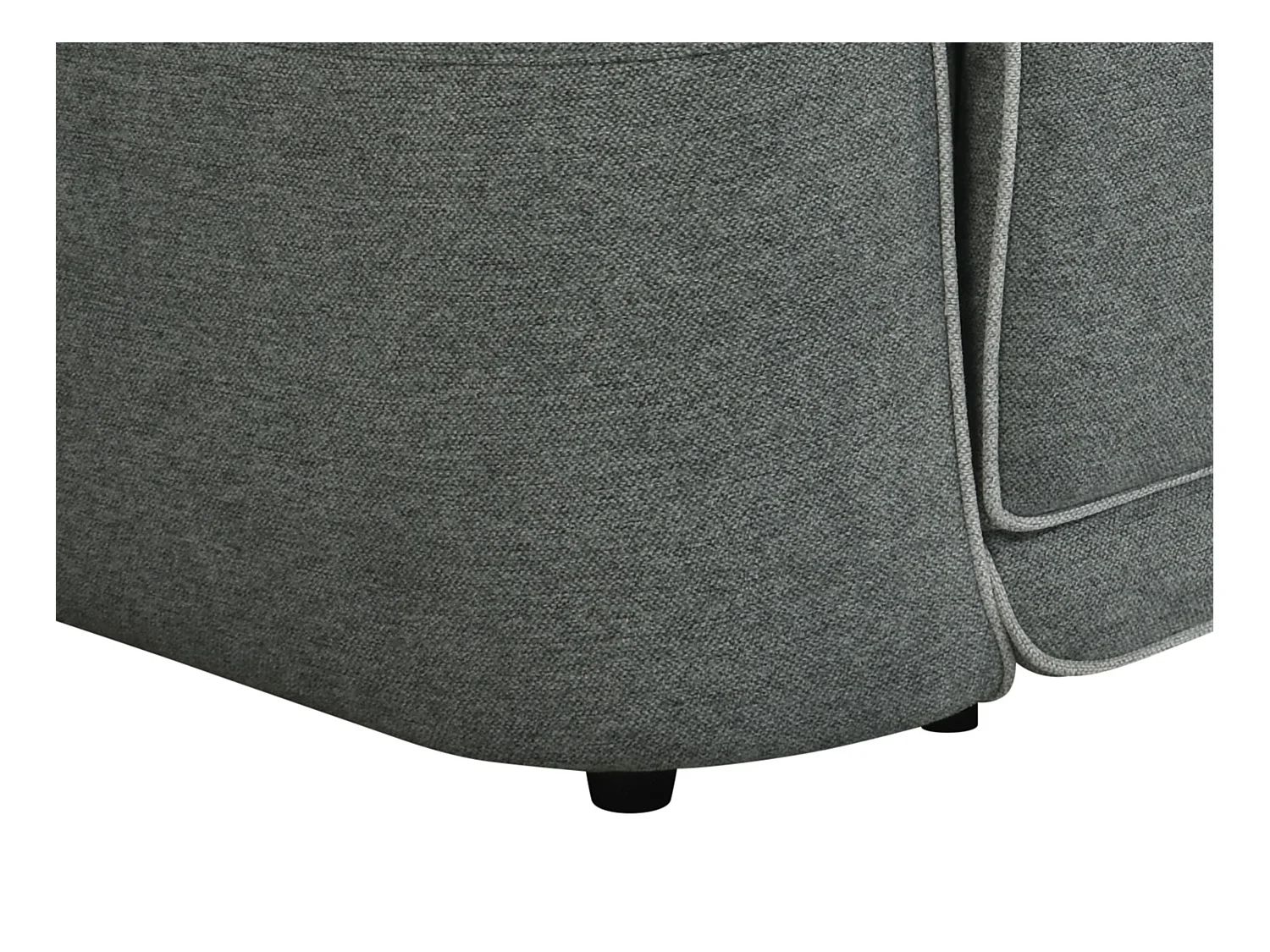 Elektrische driezits-relaxbank van grijze geweven stof OZARTO