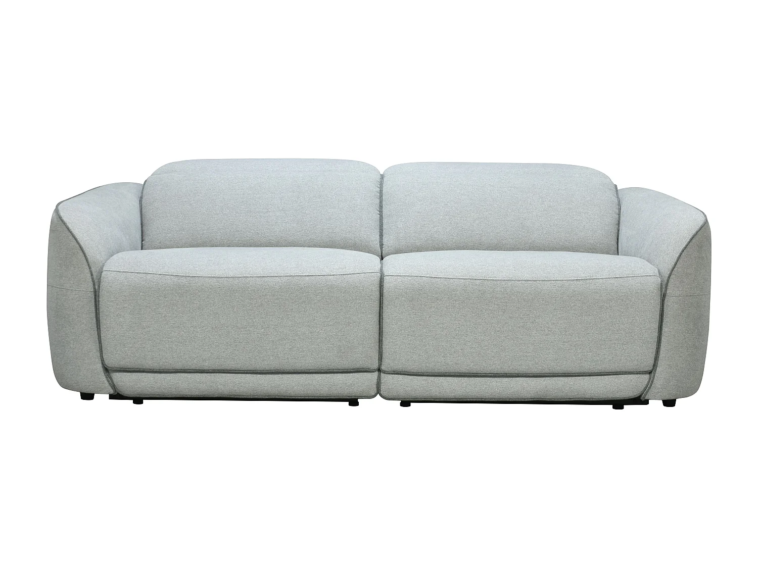 Divano relax elettrico 3 posti in Tessuto chiné Grigio  - OZARTO