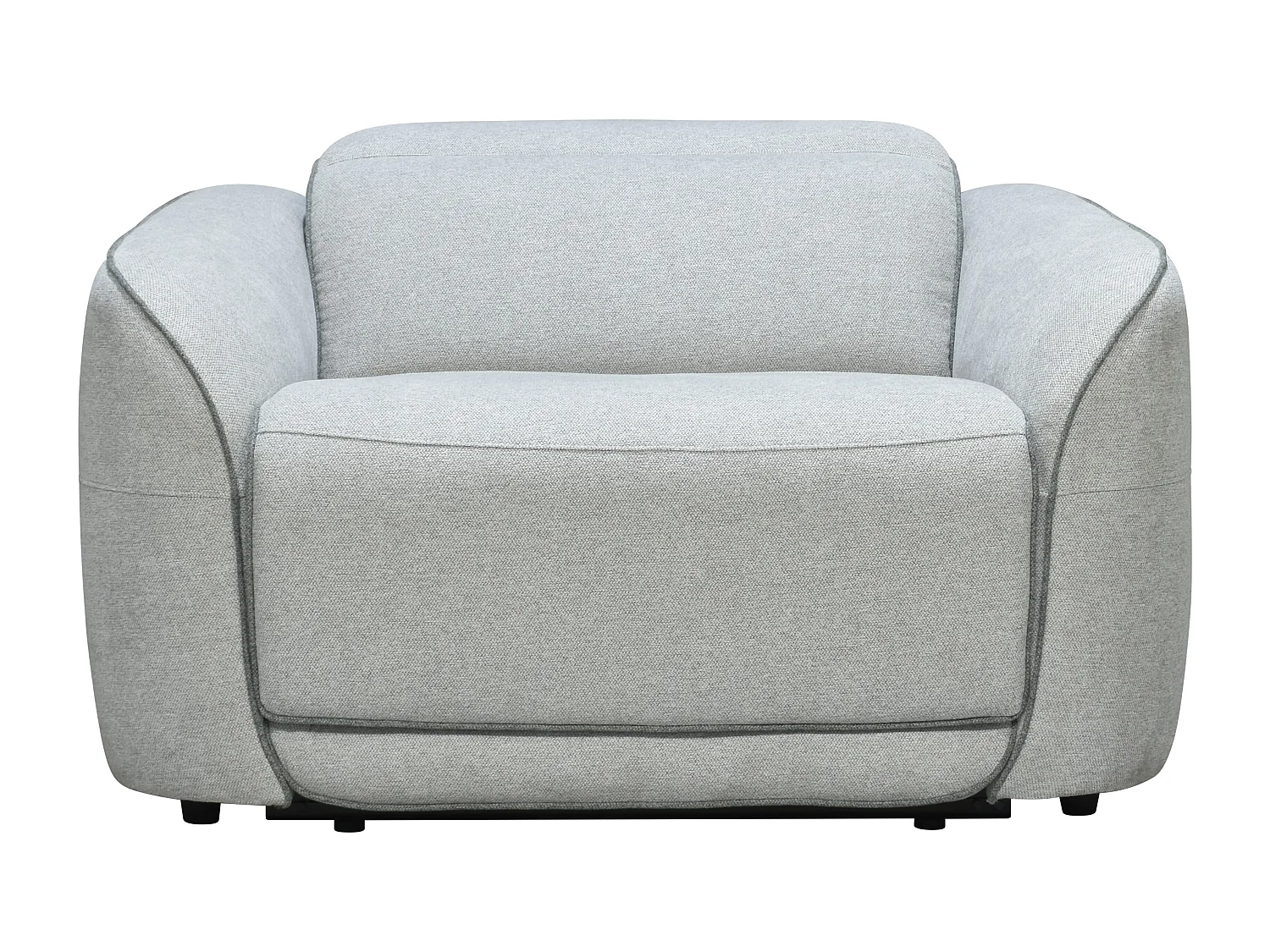 Fauteuil relax électrique en tissu chiné gris clair OZARTO