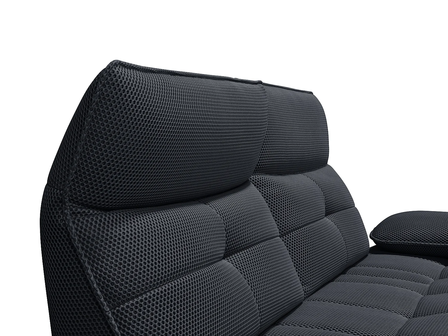 Divano 3 posti con schienale avanti-indietro in Tessuto 3D Antracite - MERCOTA