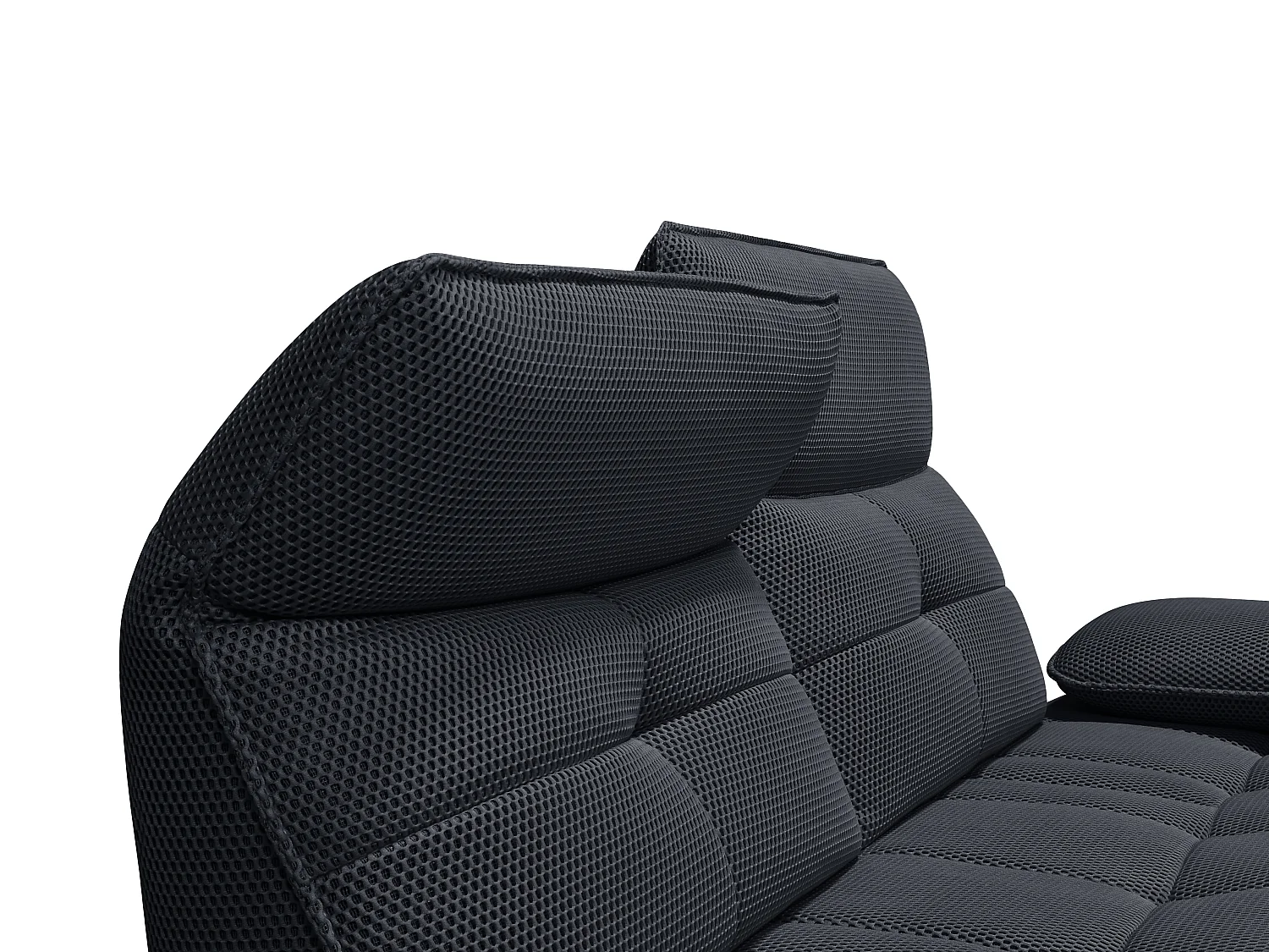 Divano 3 posti con schienale avanti-indietro in Tessuto 3D Antracite - MERCOTA