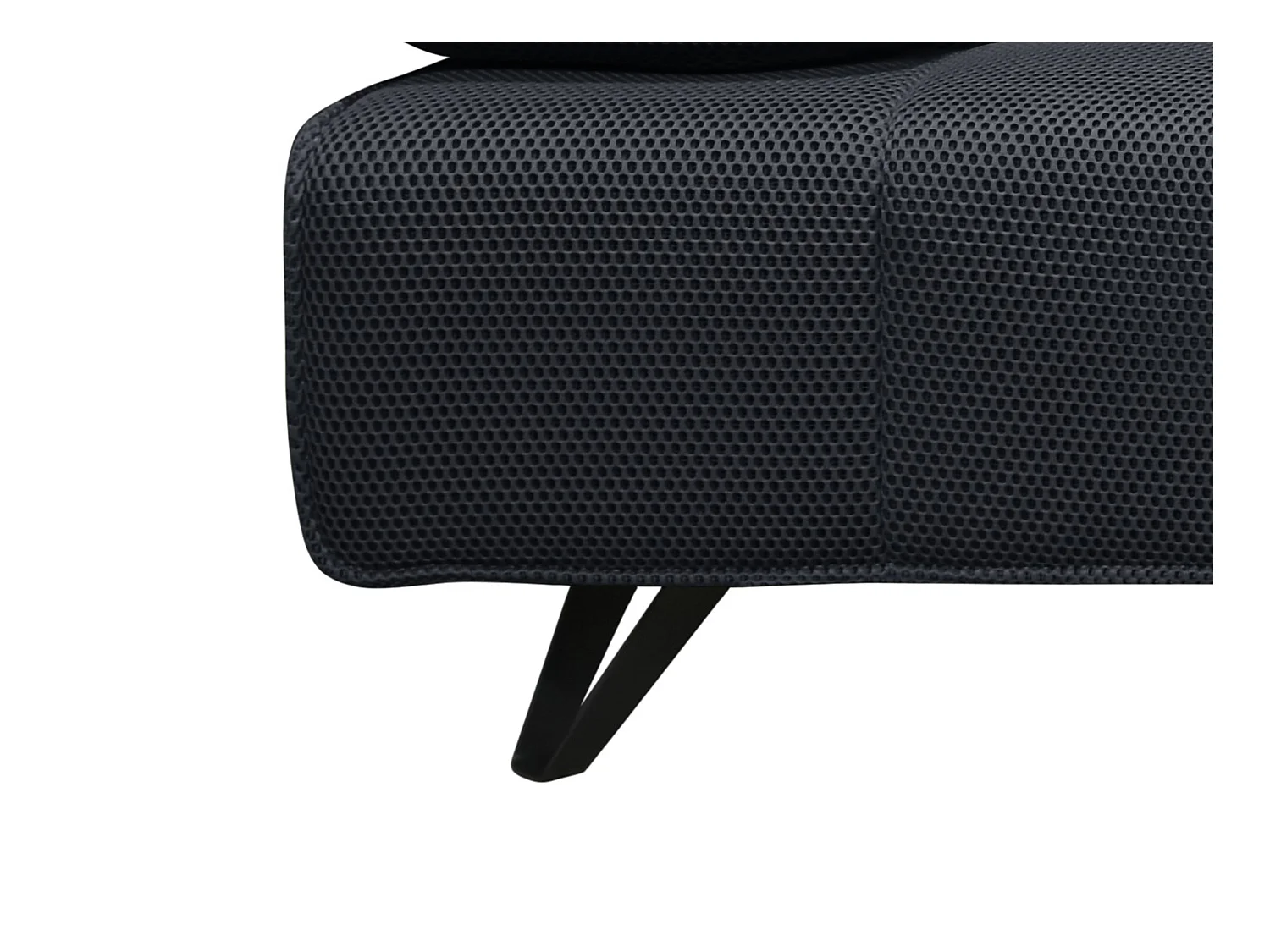 Sofá de 3 lugares em tecido 3D cinza antracite com encosto função avanço-recuo - MERCOTA