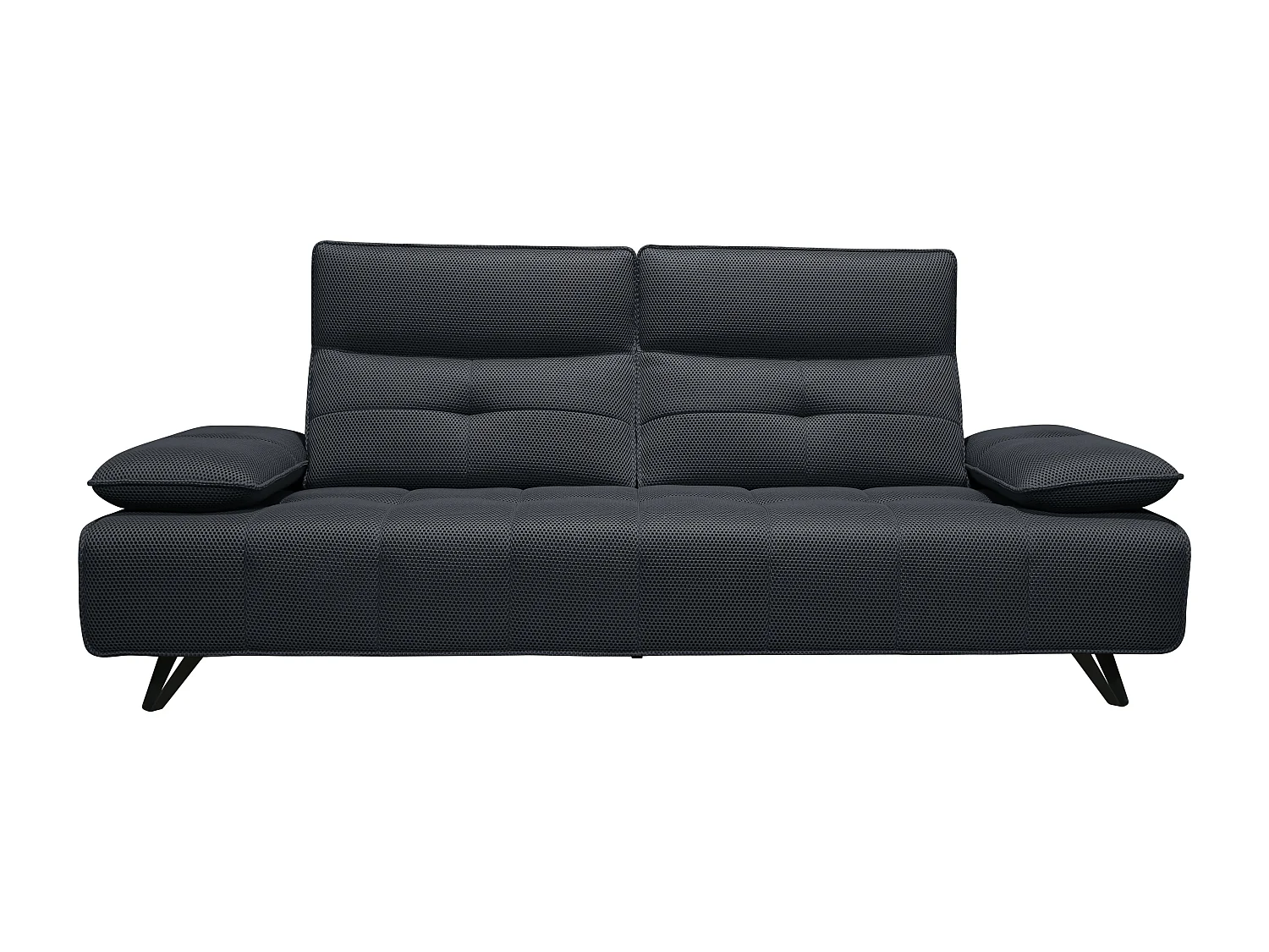 Canapé 3 places en tissu 3D gris anthracite avec dossier avance-recule MERCOTA