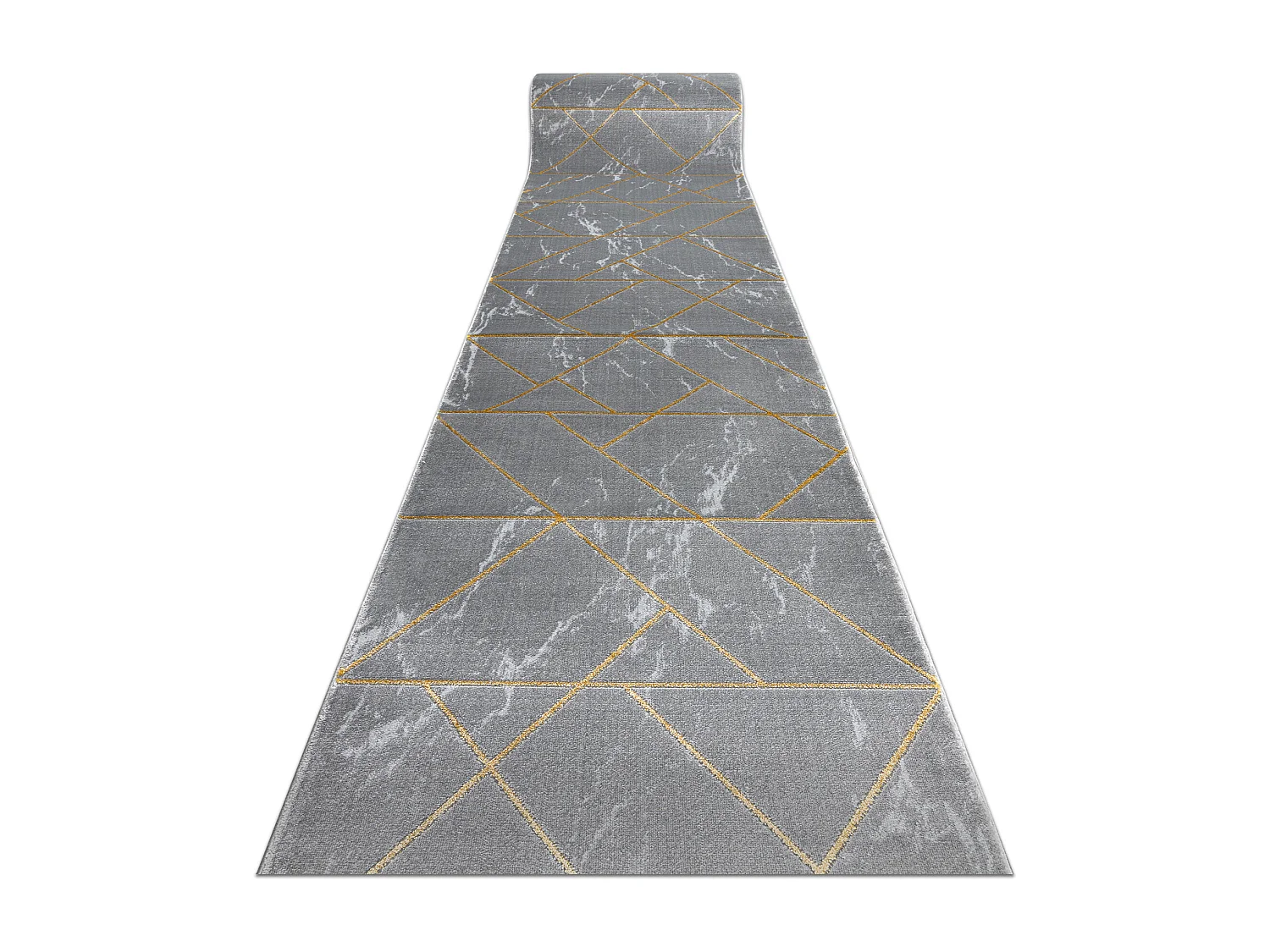 Tapijtloper EMERALD exclusief 1012 glamour, stijlvol marmer, geometris 80x200 cm