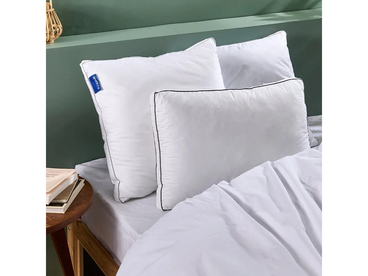 Lot de 2 oreillers 50x70cm souples Sensation Duvet Premium gonflants