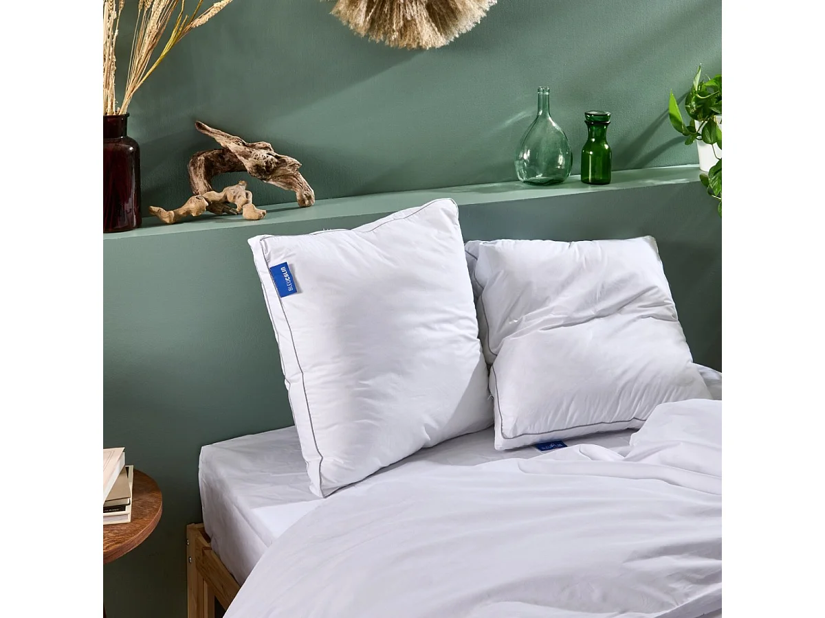 Lot de 2 oreillers 65x65cm souples Sensation Duvet Premium gonflants