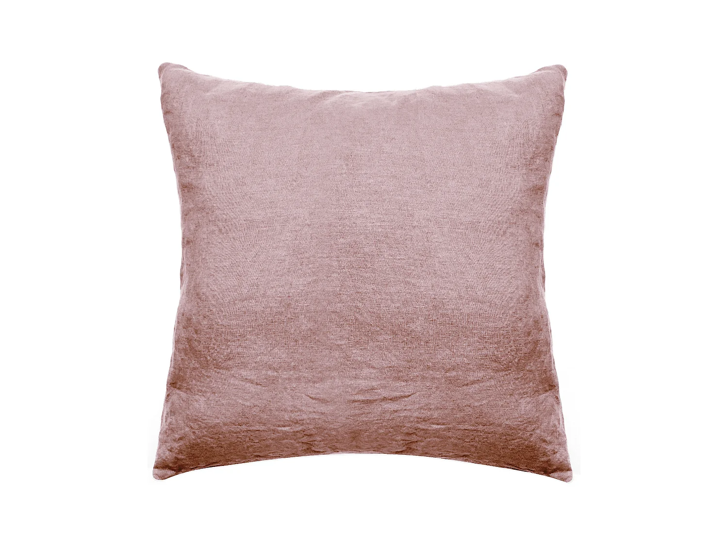 Taie d'oreiller 65x65 cm pur coton lavé PALACE rose