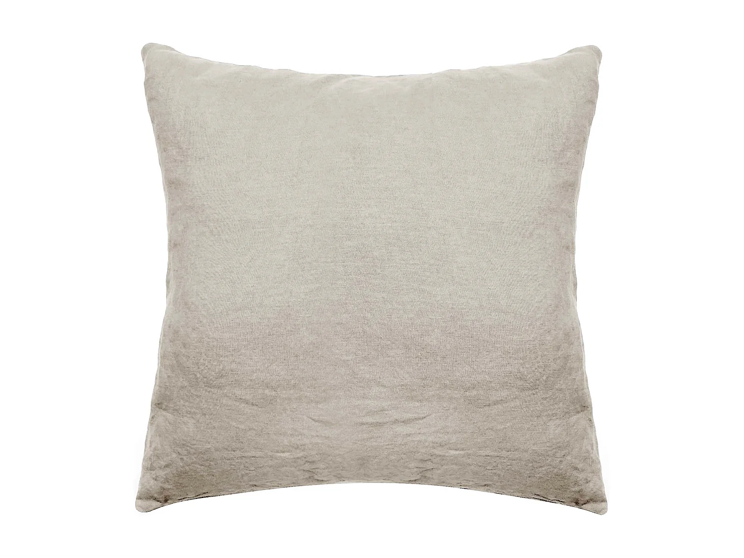 Taie d'oreiller 65x65 cm pur coton lavé PALACE beige lin