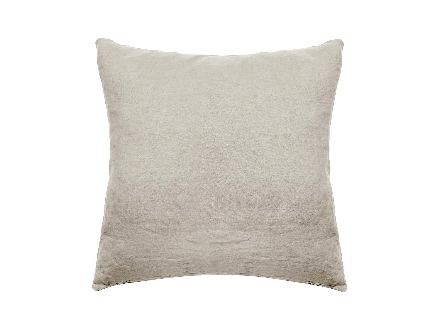 Taie d'oreiller 65x65 cm pur coton lavé PALACE beige lin