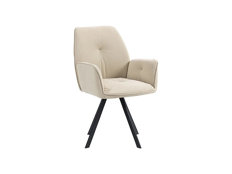 Lot de 2 chaises de salle à manger fauteuil de table en velours style industriel,CALF