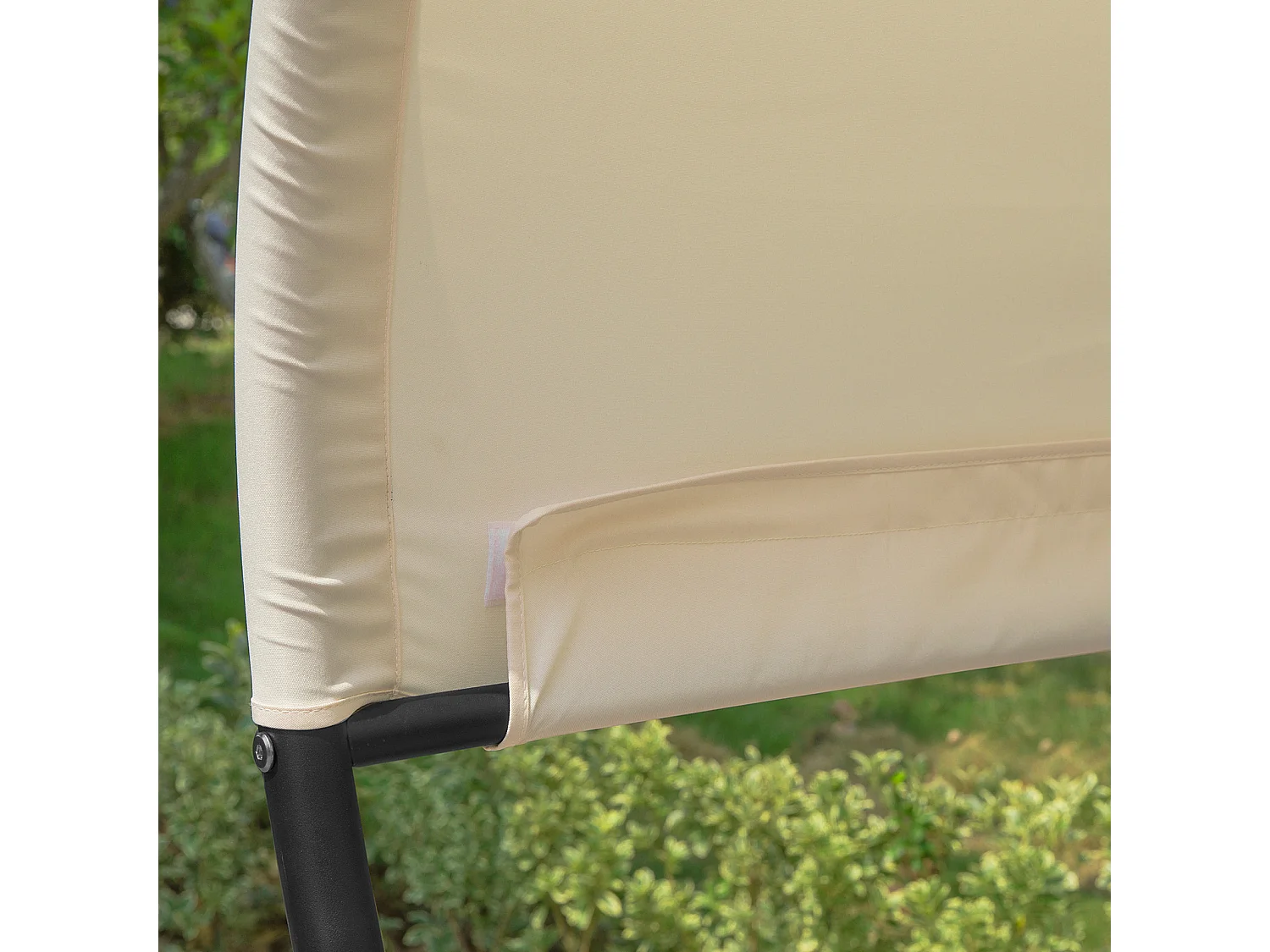 SoBuy OGS50-HG Bain de Soleil Transat à Bascule 2 Places avec Auvent et 2 roulettes Assise Dossier Ergonomiques Oreiller Fourni - Charge Max. 300kg - Gris