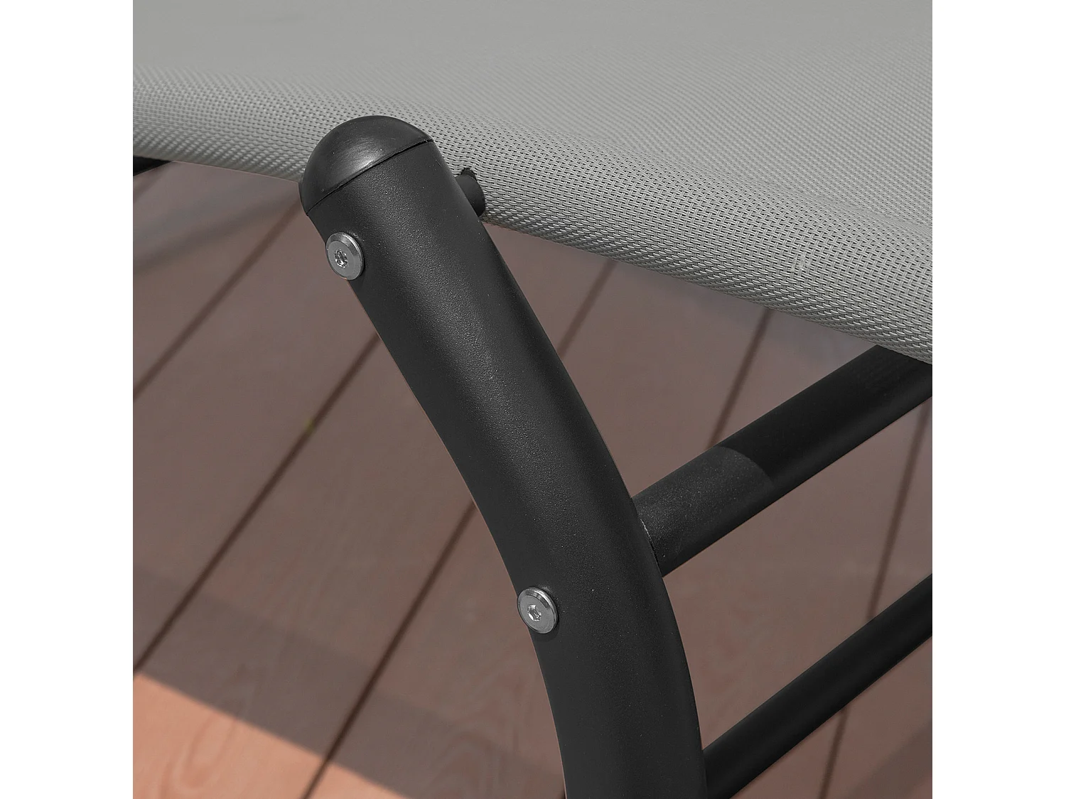 SoBuy OGS50-HG Bain de Soleil Transat à Bascule 2 Places avec Auvent et 2 roulettes Assise Dossier Ergonomiques Oreiller Fourni - Charge Max. 300kg - Gris