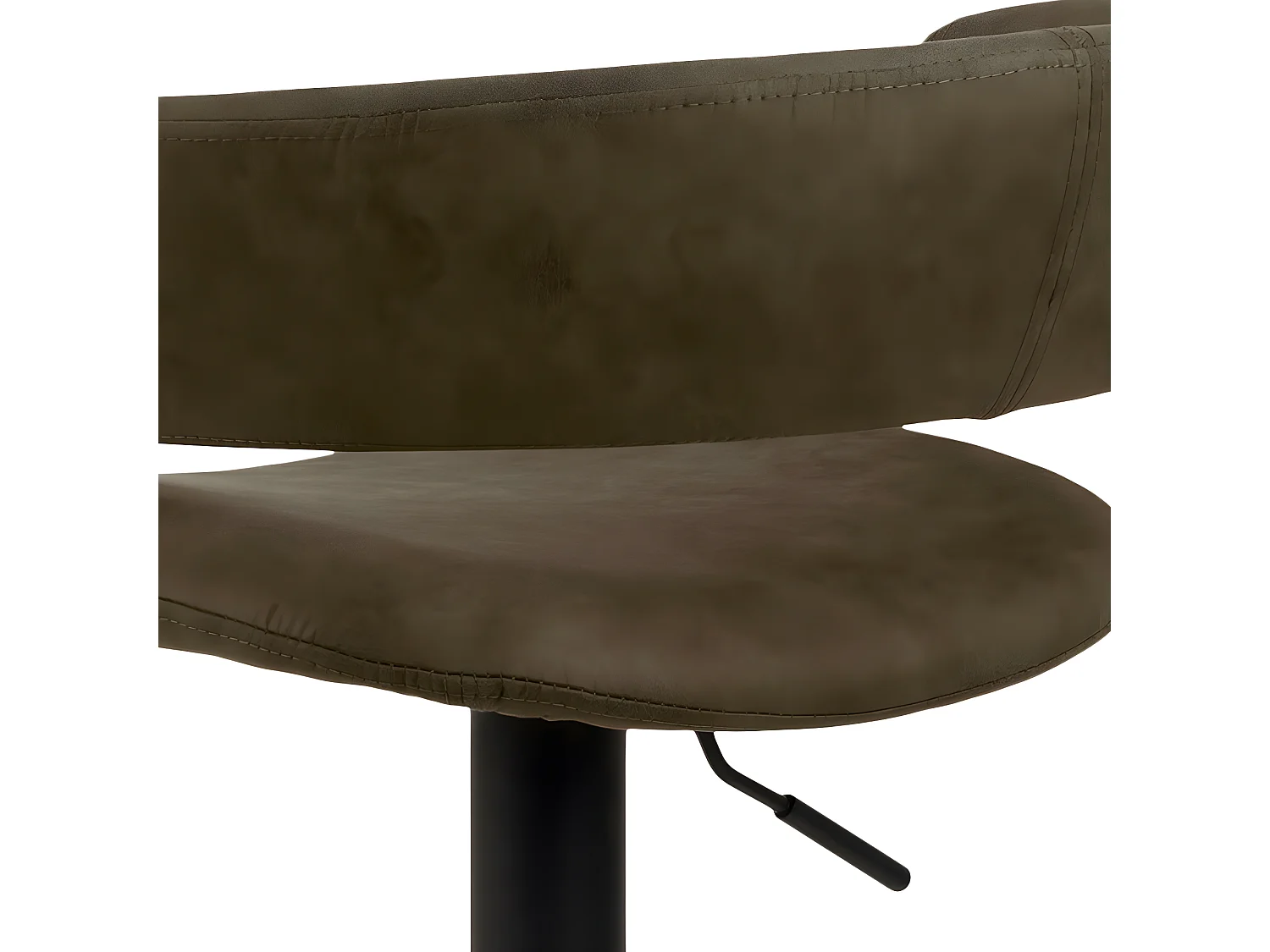 Cabezon - Lot de 2 tabourets de bar en tissu et métal H59-80cm - Vert