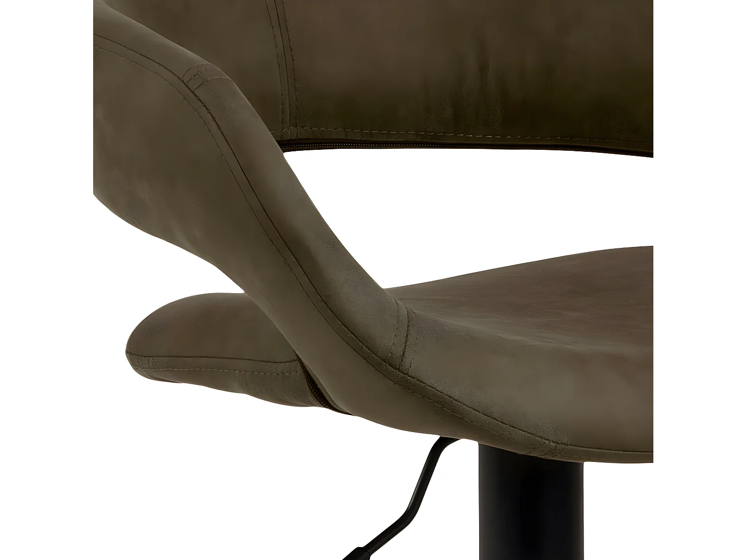 Cabezon - Lot de 2 tabourets de bar en tissu et métal H59-80cm - Vert