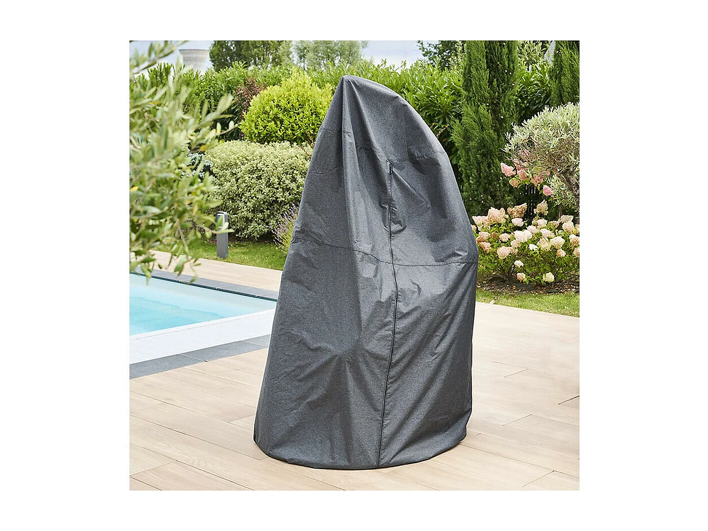 Housse pour loveuse/fauteuil suspendu Hambo gris - Ø 125 x 205 cm - Hespéride