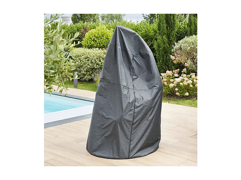 Housse pour loveuse/fauteuil suspendu Hambo gris - Ø 125 x 205 cm - Hespéride