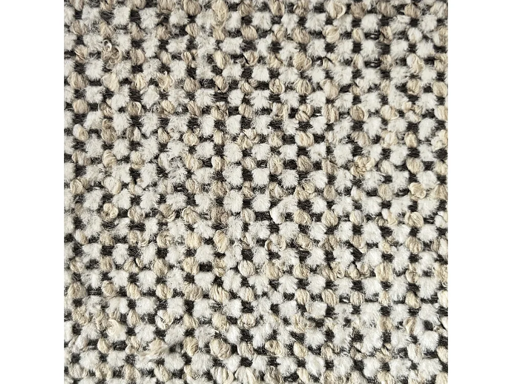 Villabon - Fauteuil XL en tissu pieds bois foncé - Naturel chiné