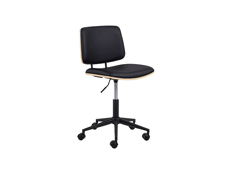 Lycorea - Chaise de bureau en simili - Noir