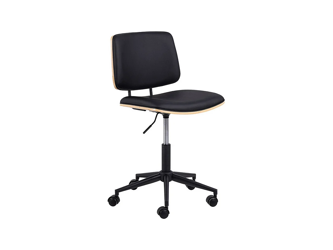 Lycorea - Chaise de bureau en simili - Noir