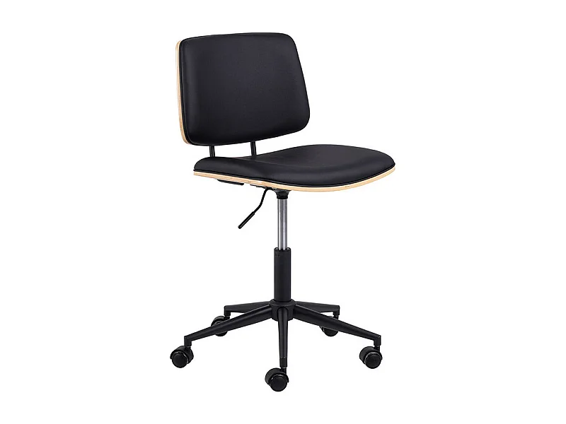 Lycorea - Chaise de bureau en simili - Noir