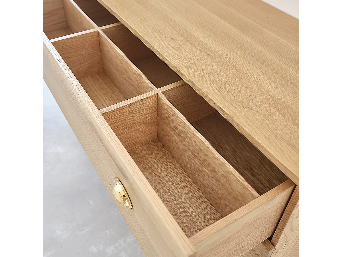 Meuble de salle de bain en bois de chêne 120 cm