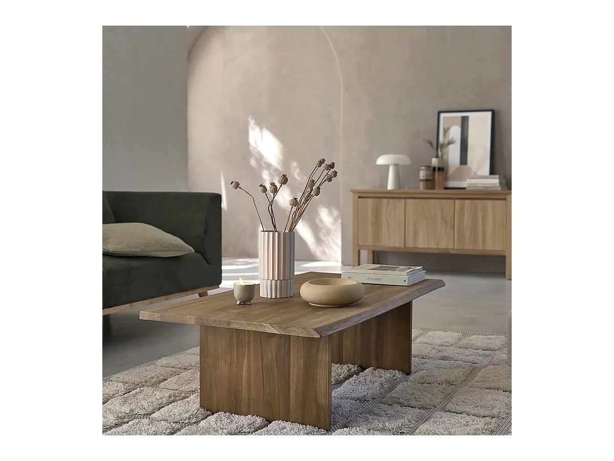 Table basse en teck massif 120 cm