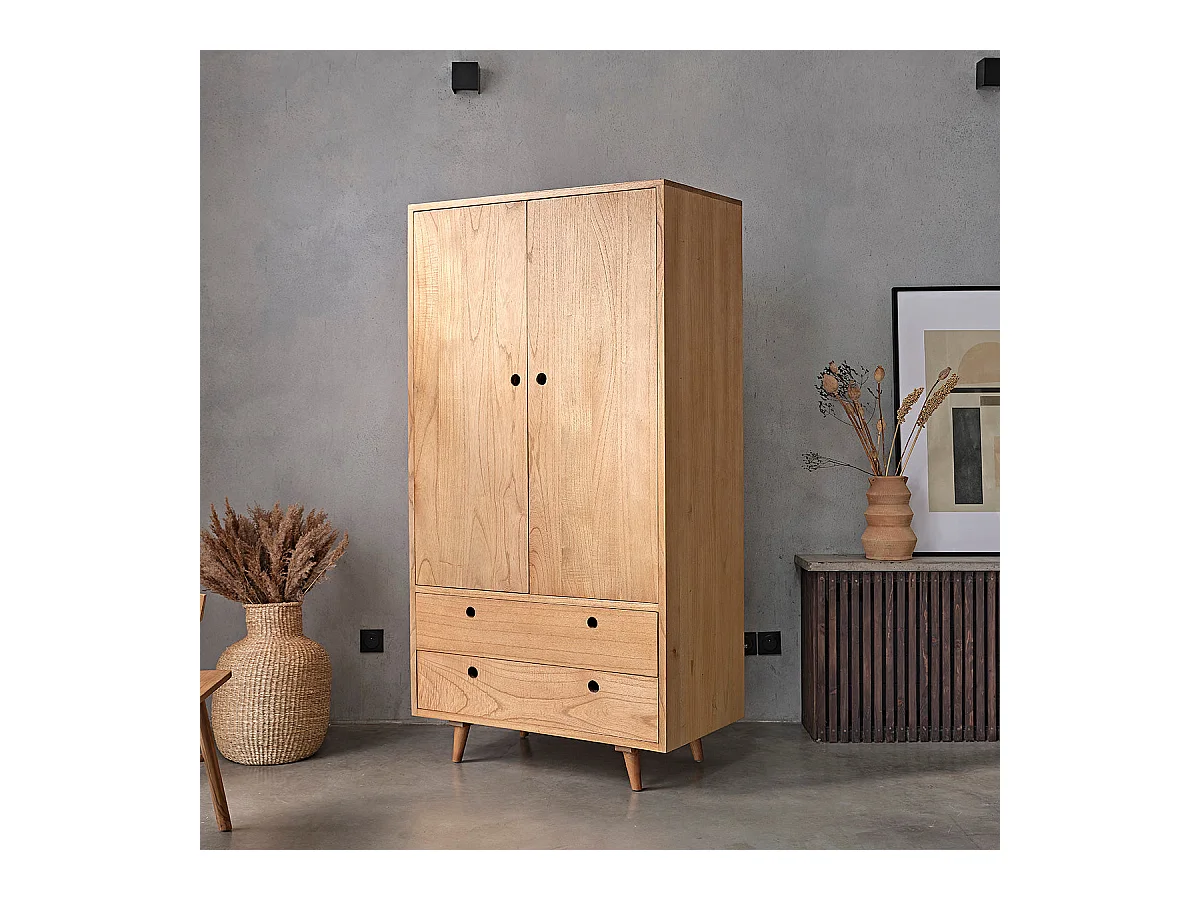 Armario de madera mindi maciza