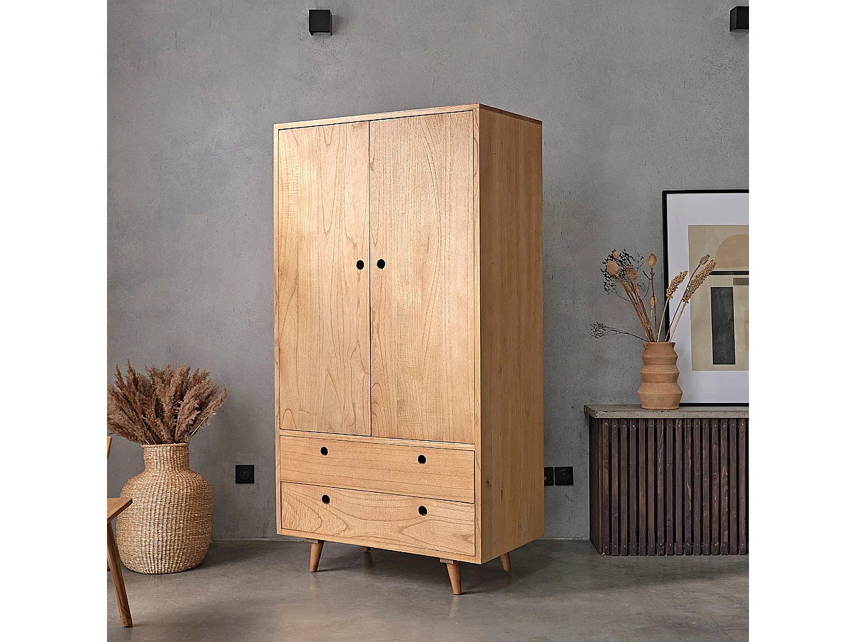 Armario de madera mindi maciza
