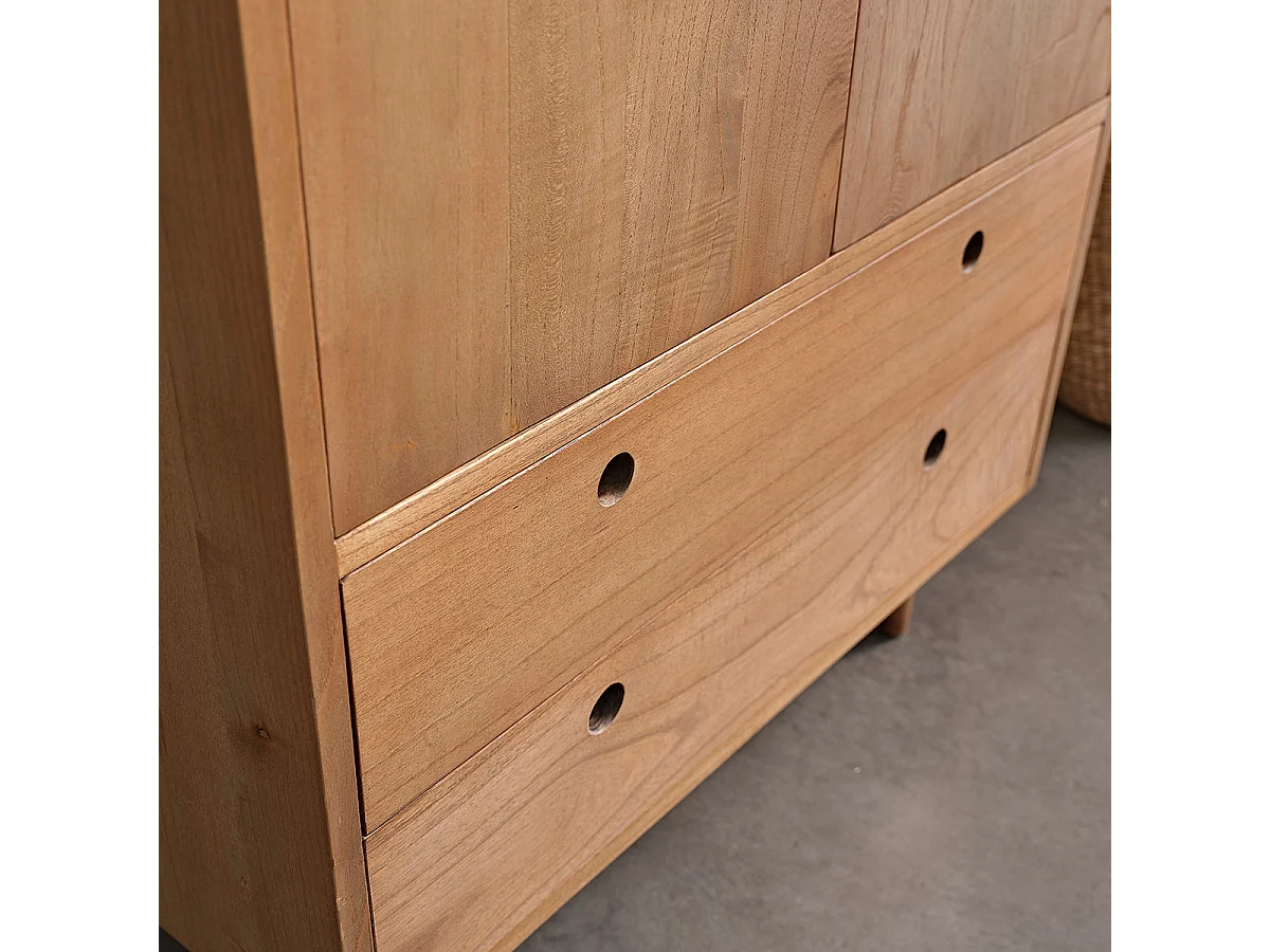 Armario de madera mindi maciza