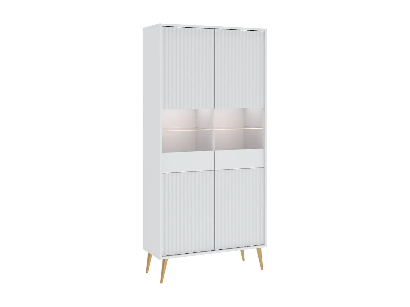 Vitrine BARCELONA - 2 Portes Blanc