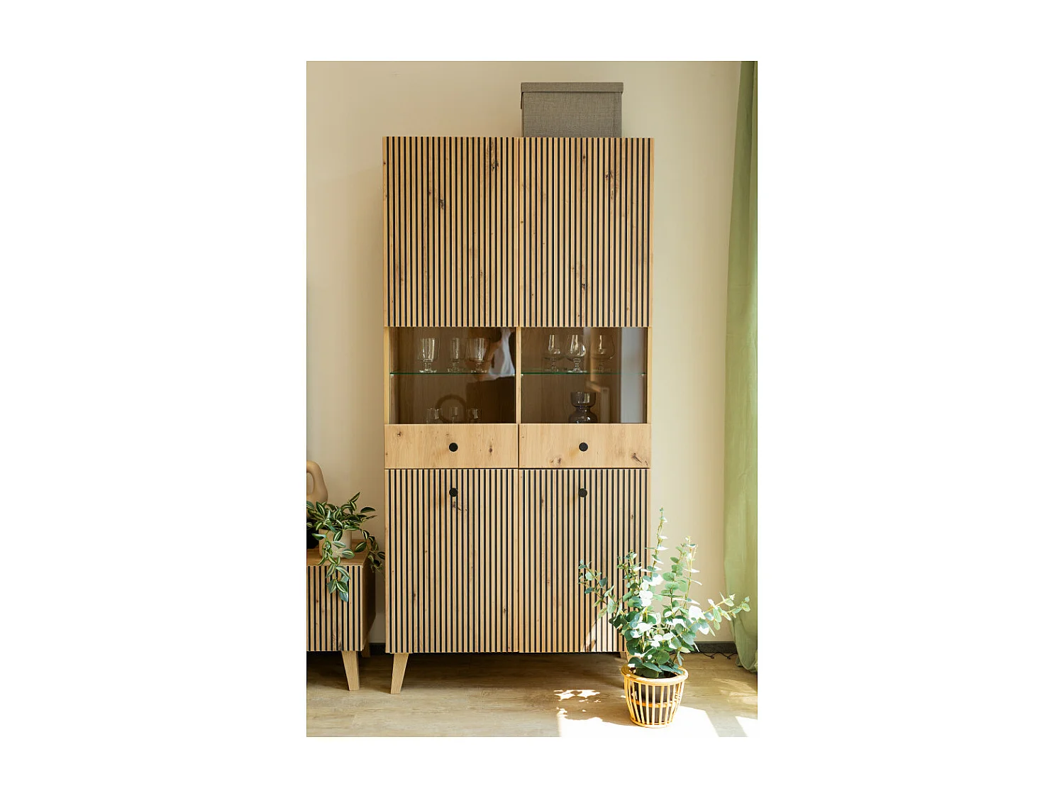 Vitrine BERLIN 2 Portes Chêne