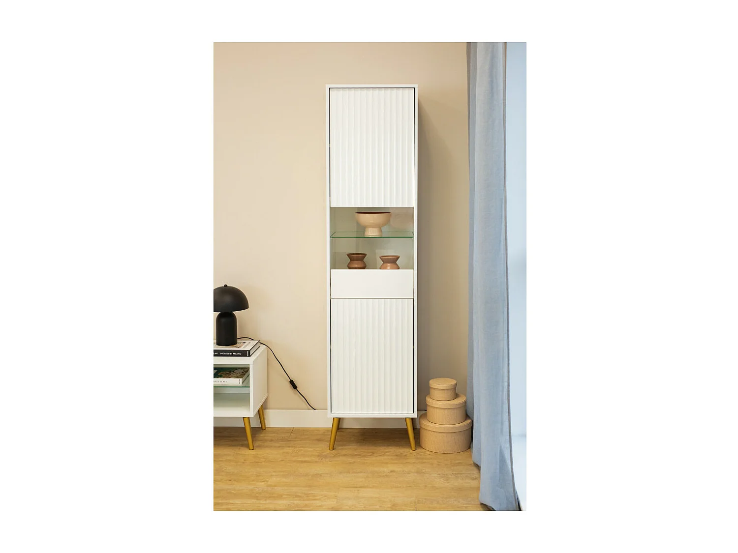 Vitrine BARCELONA - 1 Porte Blanc