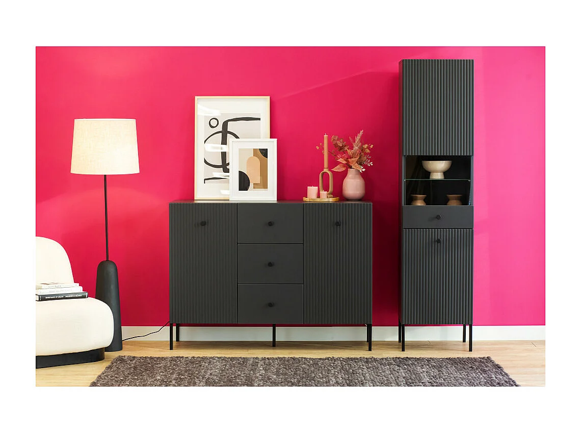 Vitrine VIENA 1 Porte Gris