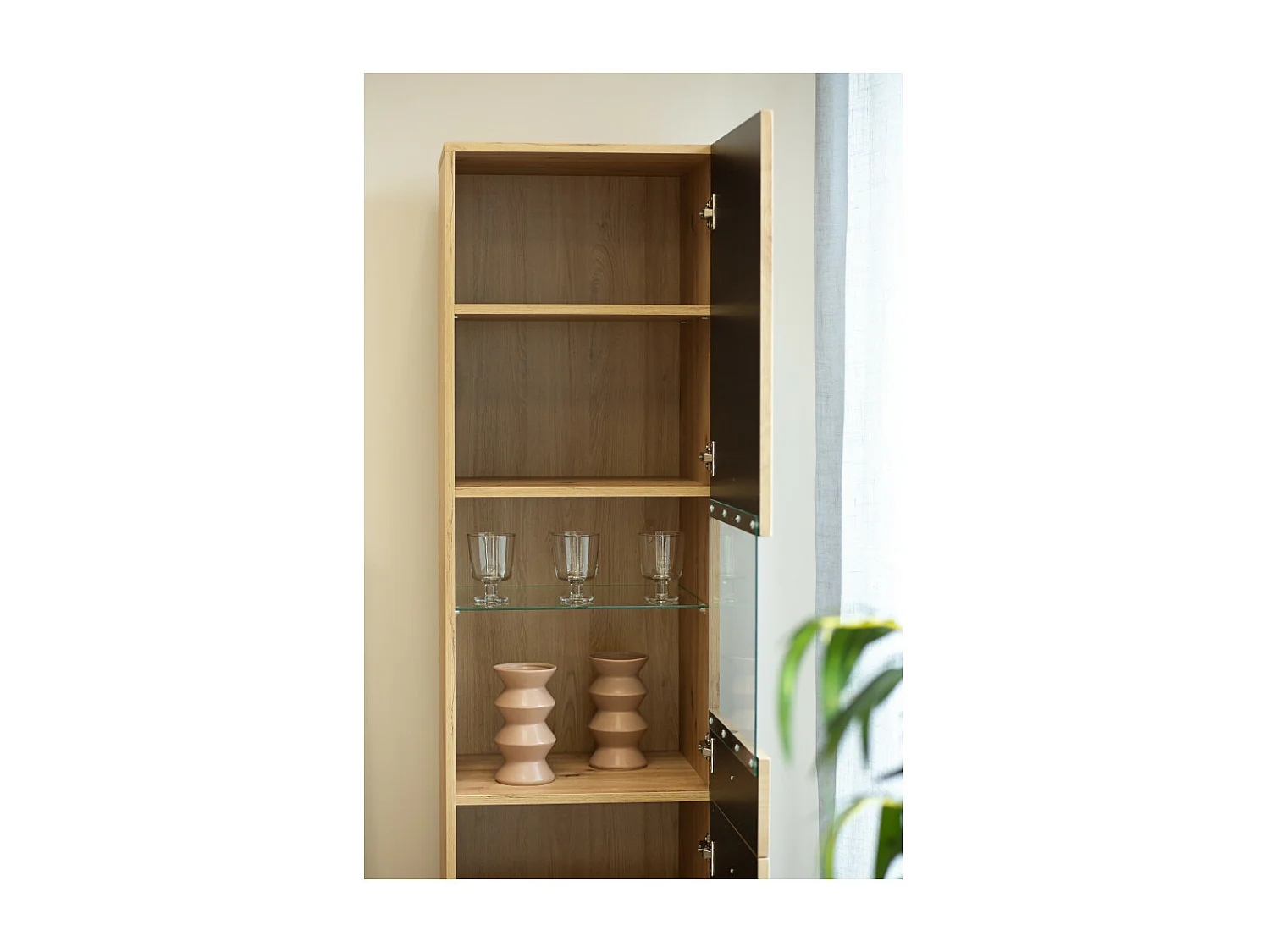Vitrine BERLIN 1 Porte Chêne