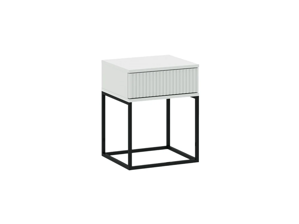 Table de chevet CADRO 1 - 1 Tiroir Blanc