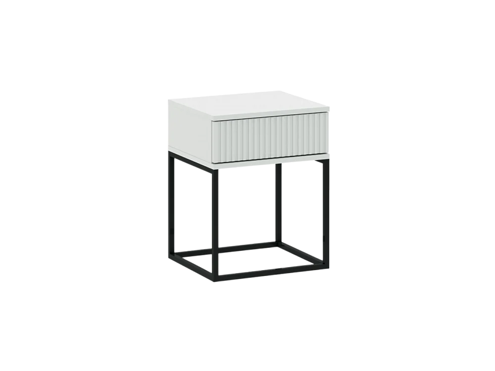 Table de chevet CADRO 1 - 1 Tiroir Blanc