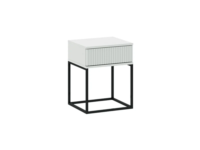 Table de chevet CADRO 1 - 1 Tiroir Blanc