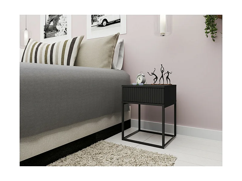 Table de chevet CADRO 1 - 1 Tiroir Gris