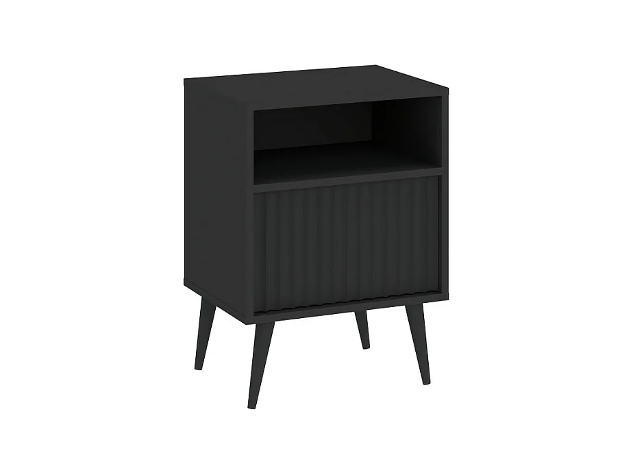 Table de chevet BARCELONA -1 Tiroir 1 Niche Gris